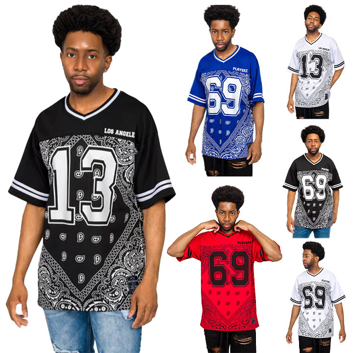 Victorious Men’s Bandana Paisley 13 And 69 Team Football Jersey FJ13 & FJ69