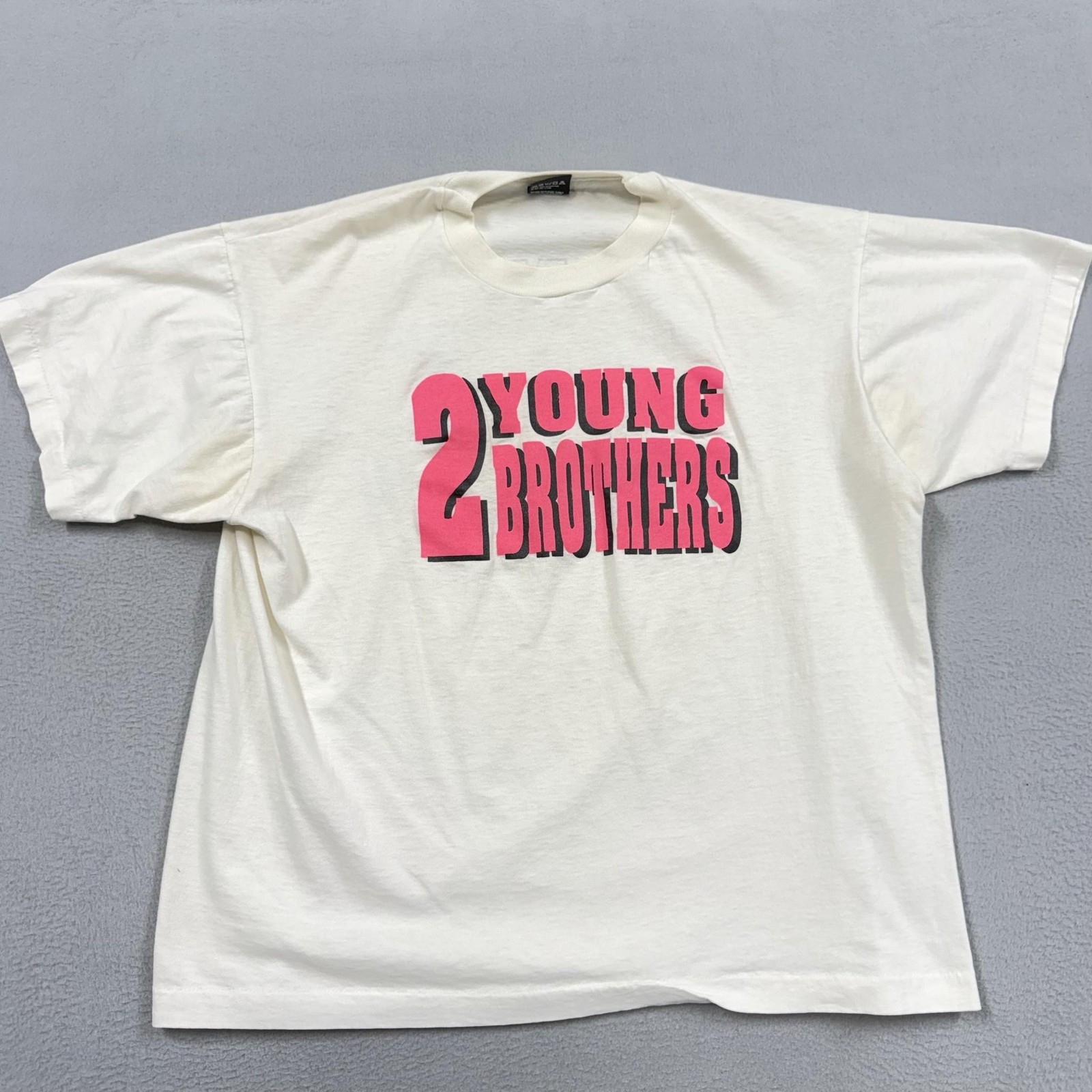 Vintage Screen Stars Best 2 Young Brothers Shirt Mens XL White Graphic Tee USA