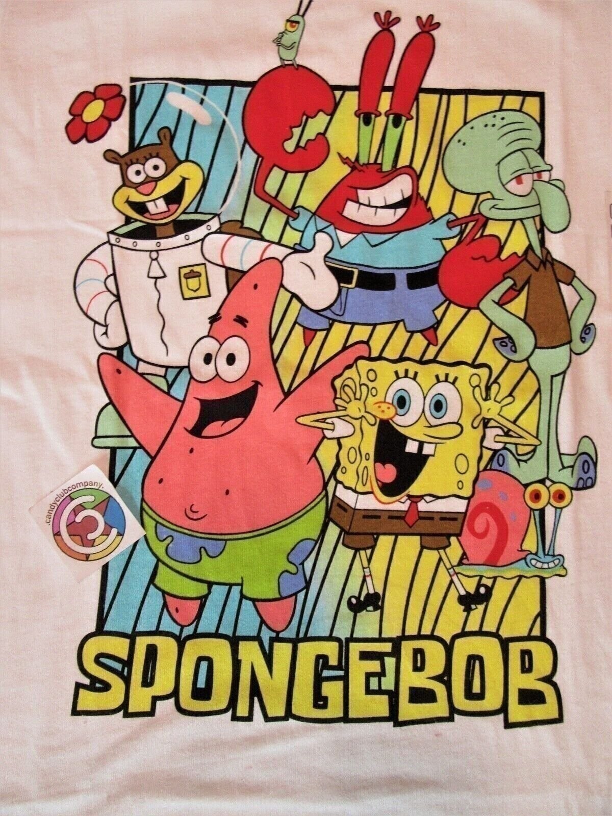 Sponge Bob Square Pants Medium T-Shirt ~ Size M ~ White T Shirt A gallery