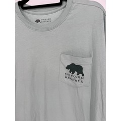 Onward Reserve Mens Peruvian Cotton Pocket T-Shirt Sage Green Camper Graphic L
