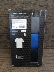 Athletic Works 3 Pack Crew Tees Sz. Large (42-44) Gray Blue Black Brand New