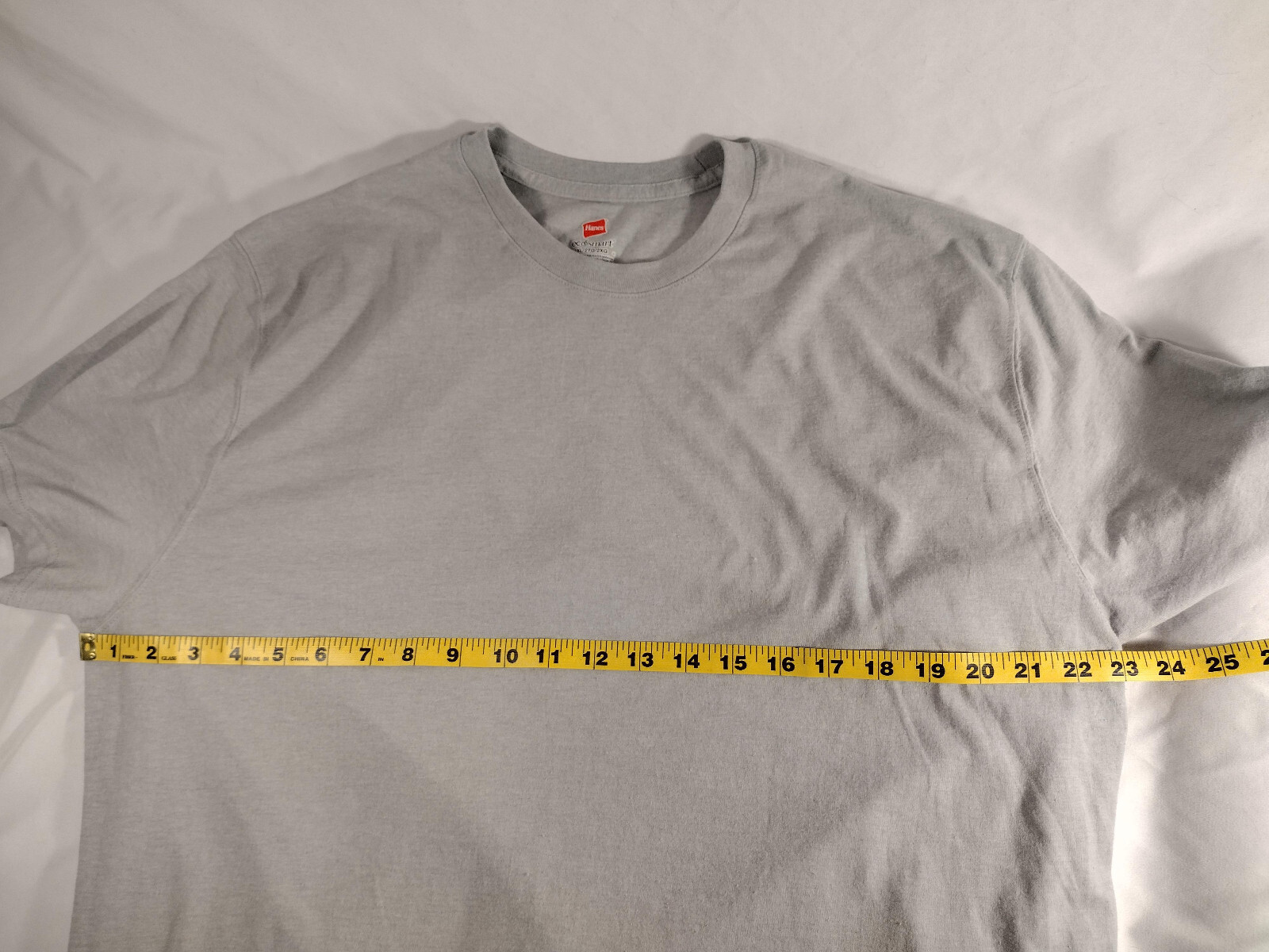 Hanes Premium Ecosmart gray crew neck Short sleeve tee blank 2XL gallery