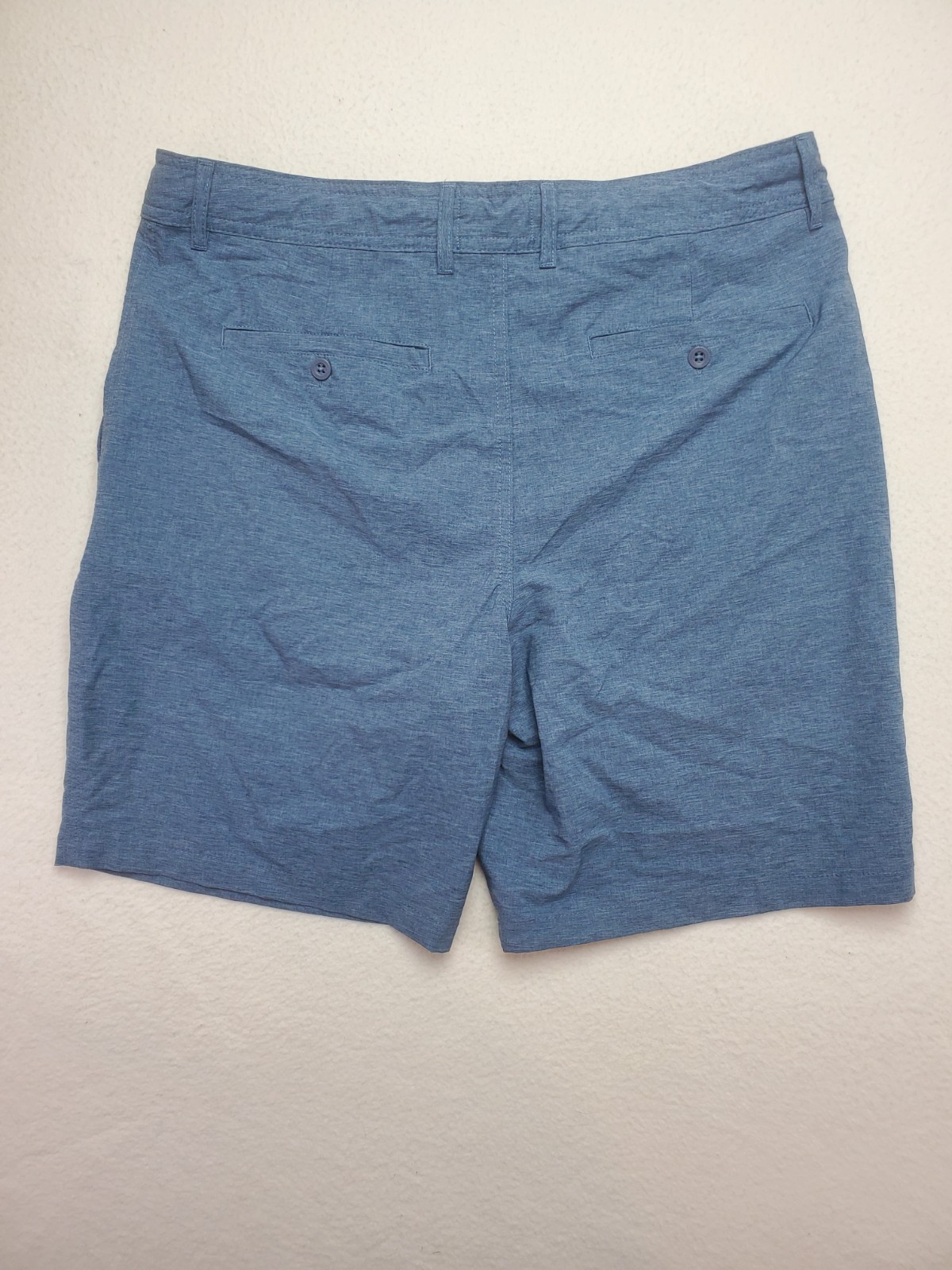 Valor Collective Men's Drawstring Blue Flat Front With Pockets 9" Inseam Size 36 gallery