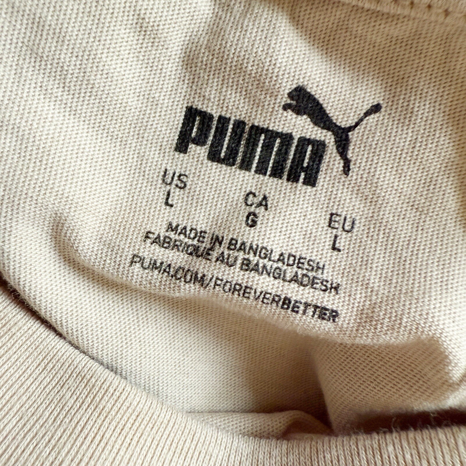 Puma Mens Fade Out Graphic T Shirt Size L Beige Black Navy gallery