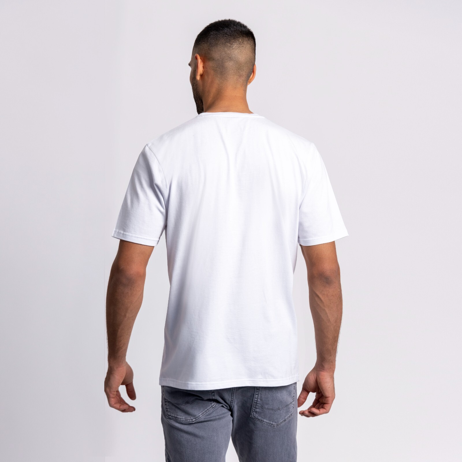 Mens T-Shirts Plain, Crew Neck, Soft Breathable Bamboo & Cotton, 2 Pack - Spairs gallery