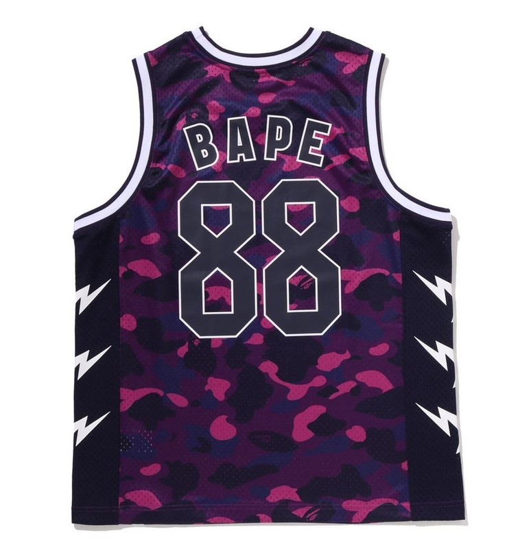 A BATHING APE Men's COLOR CAMO MESH MULTI LOGO RELAXED FIT TANK TOP 1M30108302 gallery