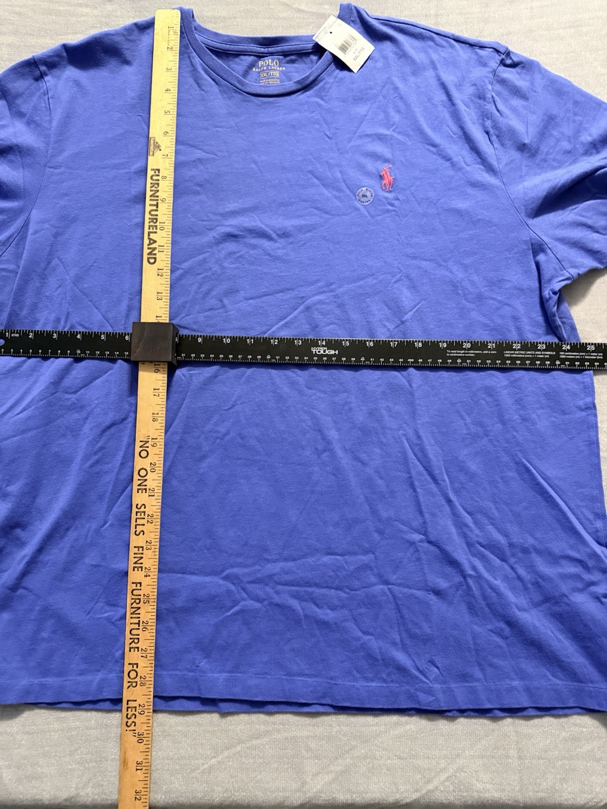 Polo Ralph Lauren Men Classic Fit Blue Crewneck T-Shirt Fit Tee Pull-On Size 2XL gallery