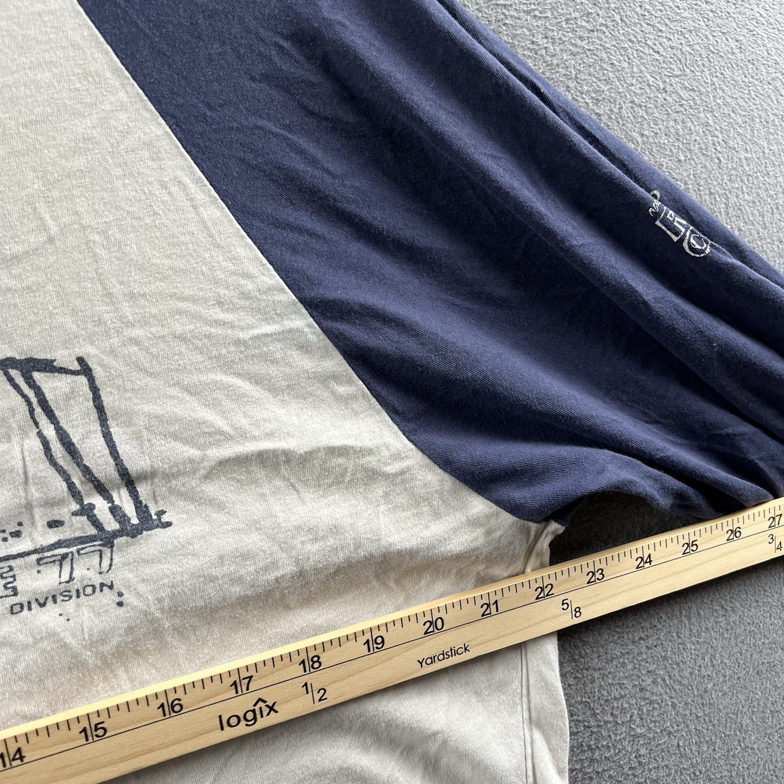 Vintage American Eagle Shirt Mens Large White Blue Reversible Y2K Raglan Skater gallery