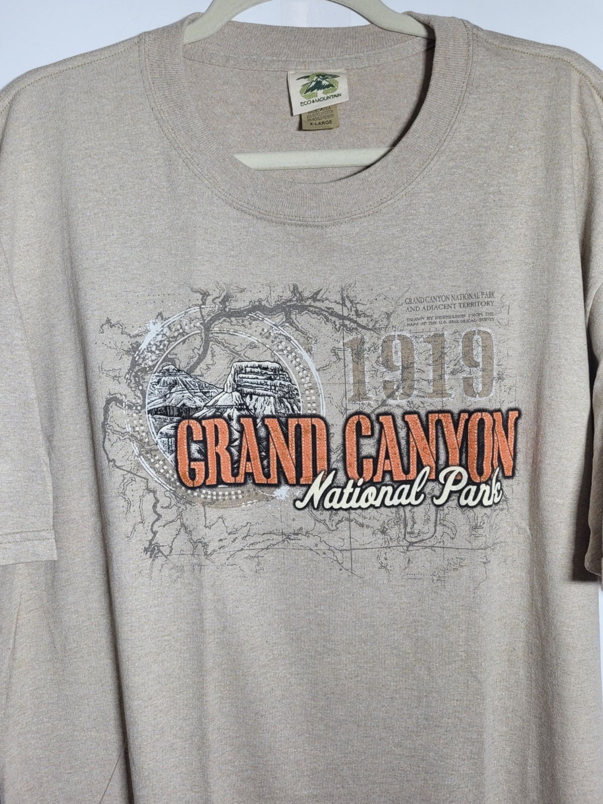 Eco Mountain T-Shirt Mens Size X-Large Grand Canyon Sage Grey Graphic Casual gallery