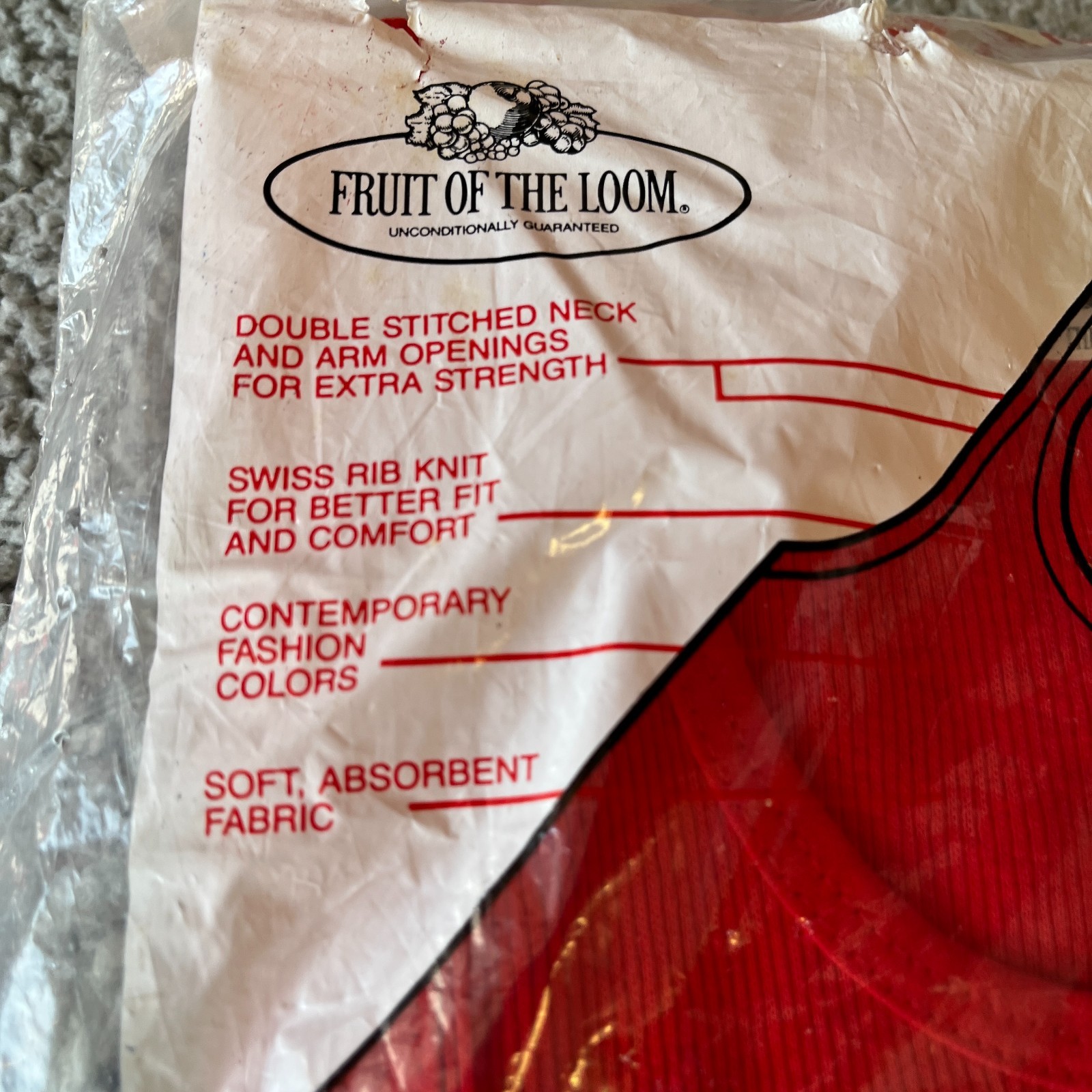 VTG 3-pk Fruit Of The Loom T Shirt Tank Top S 34-36 NOS Multicolor 80's USA gallery