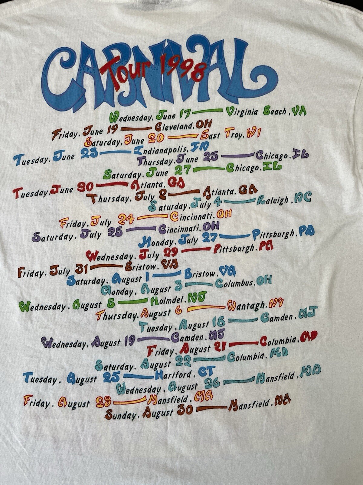 Rare Vintage 90s Jimmy Buffett Carnival Tour 1998 T-Shirt XL Giant White Corona gallery