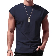 Mens Casual Sleeveless T-Shirt Solid Color Vest Tank Tops for Vacation Travel