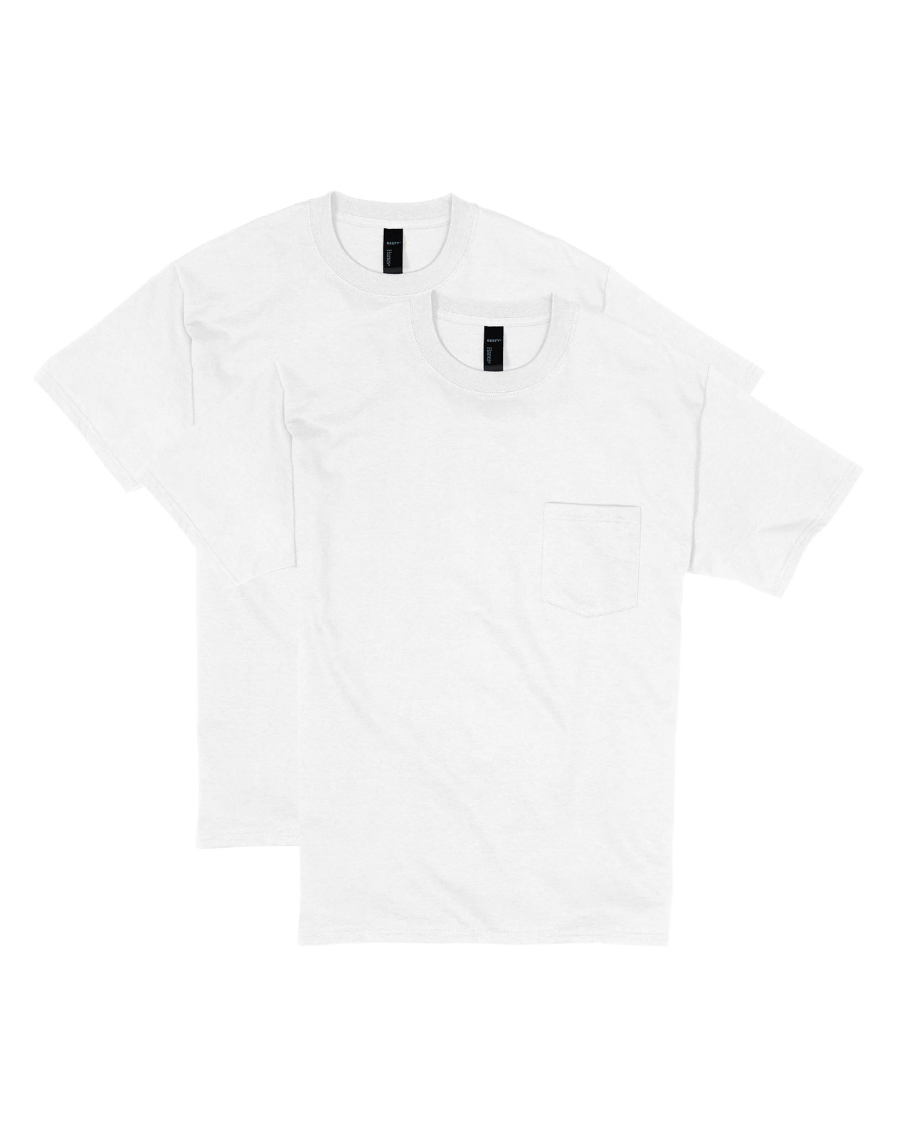 Hanes 2-Pack T-Shirt Beefy-T Adult Pocket Short Sleeve 100% Ringspun Cotton gallery