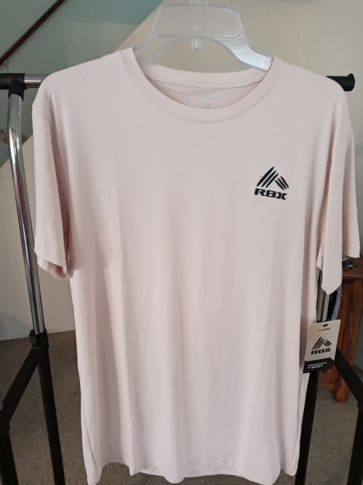 RBX Men's Crew Neck T-shirt Short Sleeve Size LG Ivory Color Casual Active Wear gallery
