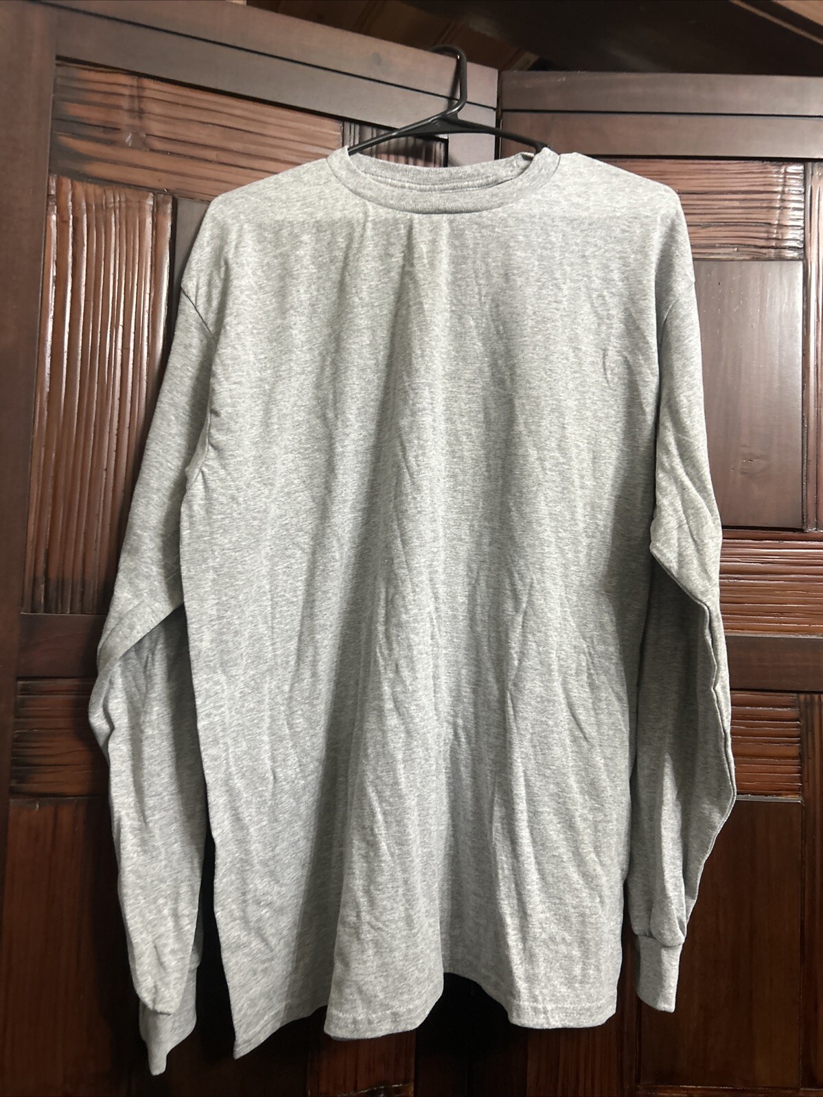 Gildan G540 Men's Heavy Cotton Preshrunk T Shirt Long Sleeve Cash Gray Large gallery