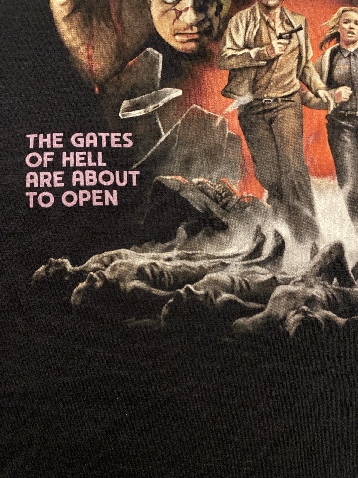Fright-Rags Lucio Fulci’s The Beyond Baseball Tee Shirt Raglan Large OOP Zombie gallery