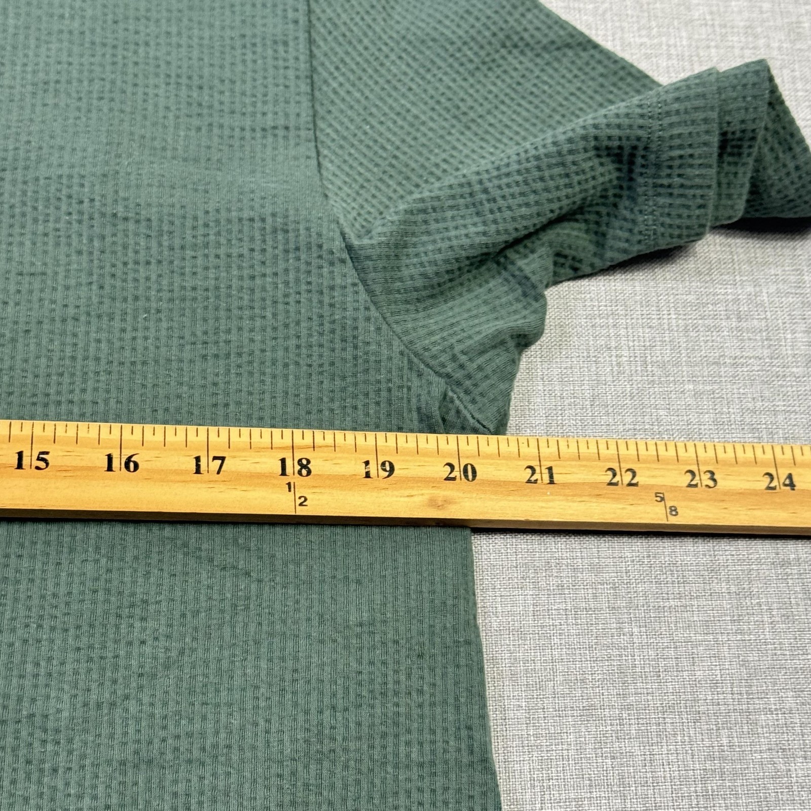 Scotch & Soda Shirt Mens M Green Waffle Crewneck Short Sleeve Stretch Amsterdam gallery