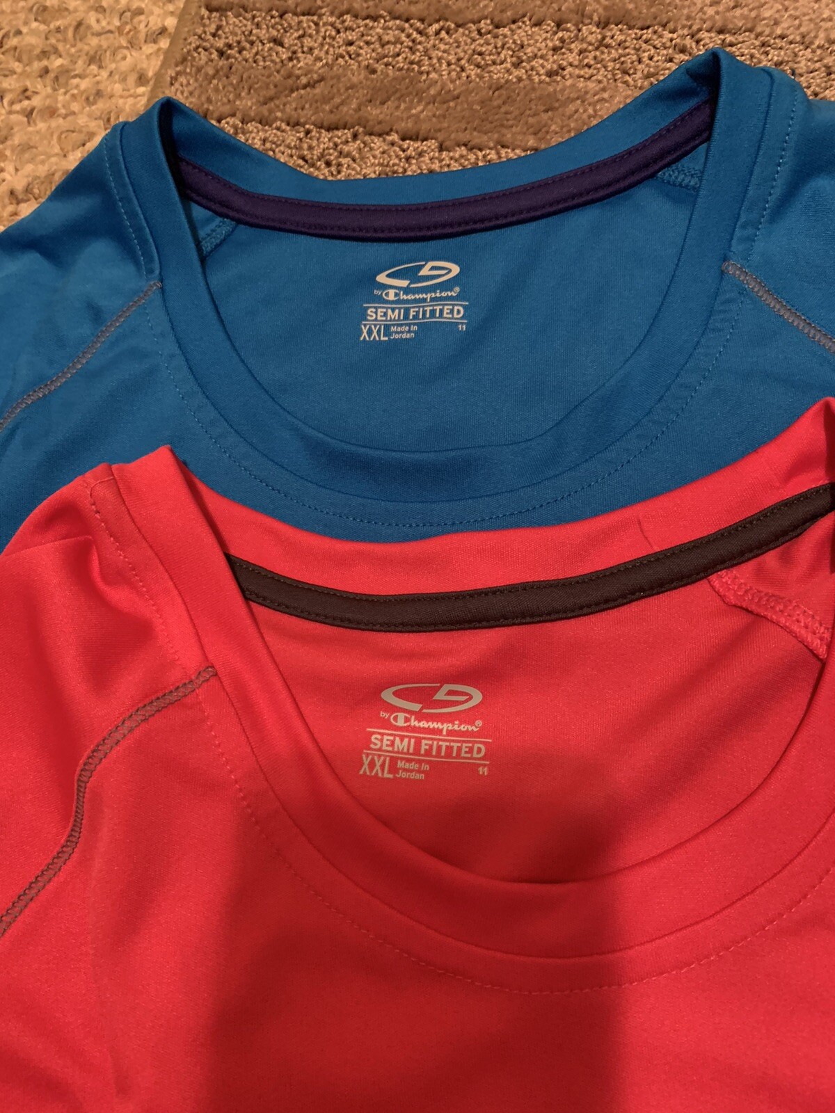 Lot Of 2 Champion Semi Fitted Athletic Workout Tee Shirt T-Shirt Top Womens XLL gallery
