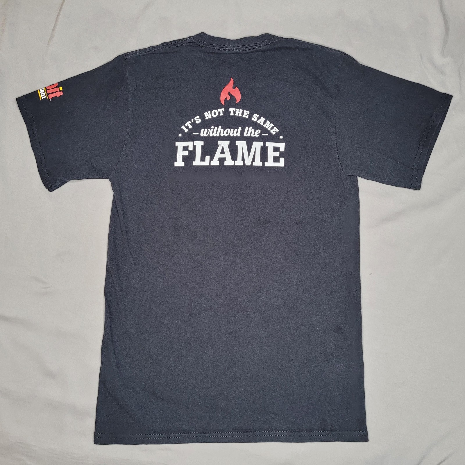 Habit Burger Grill Shirt Mens Small Black It’s Not The Same Without The Flame