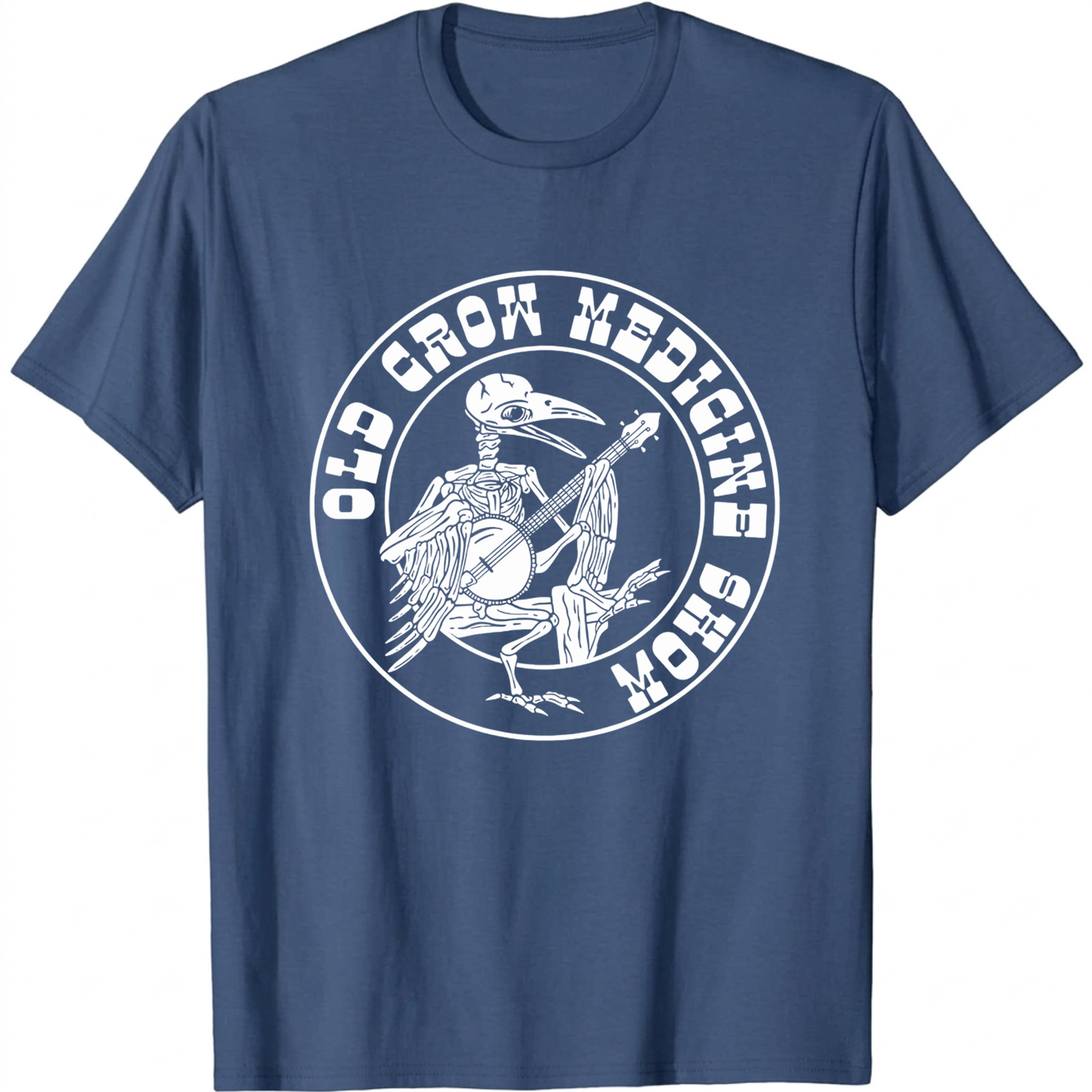 Old Crow Medicine Show T-Shirt Funny Banjo Crow Skeleton Graphic Tee Music Gift gallery