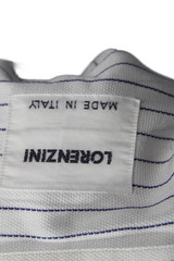 Lorenzini Mens Cotton Striped Point Collar Long Sleeve Dress Shirt Size M