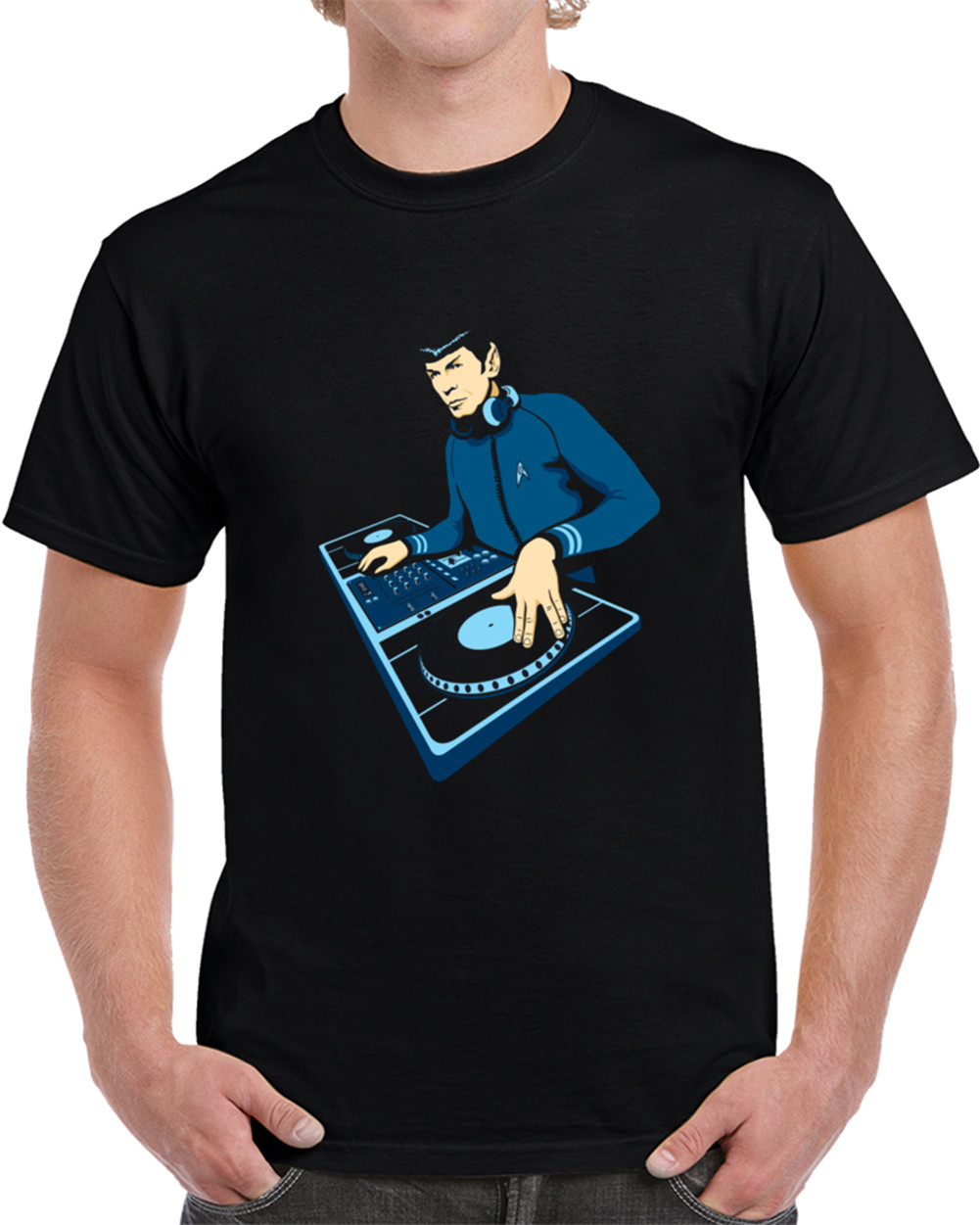 Dj Spock Decks Turntable Sci Fi Hip Hop Dance Music Funny T Shirt Gift New gallery