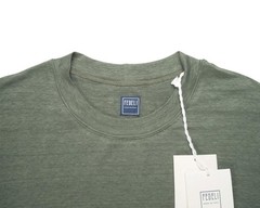 Fedeli $348 NWT Olive Green Extreme Linen Flex Short Sleeve T-Shirt (50 IT) M