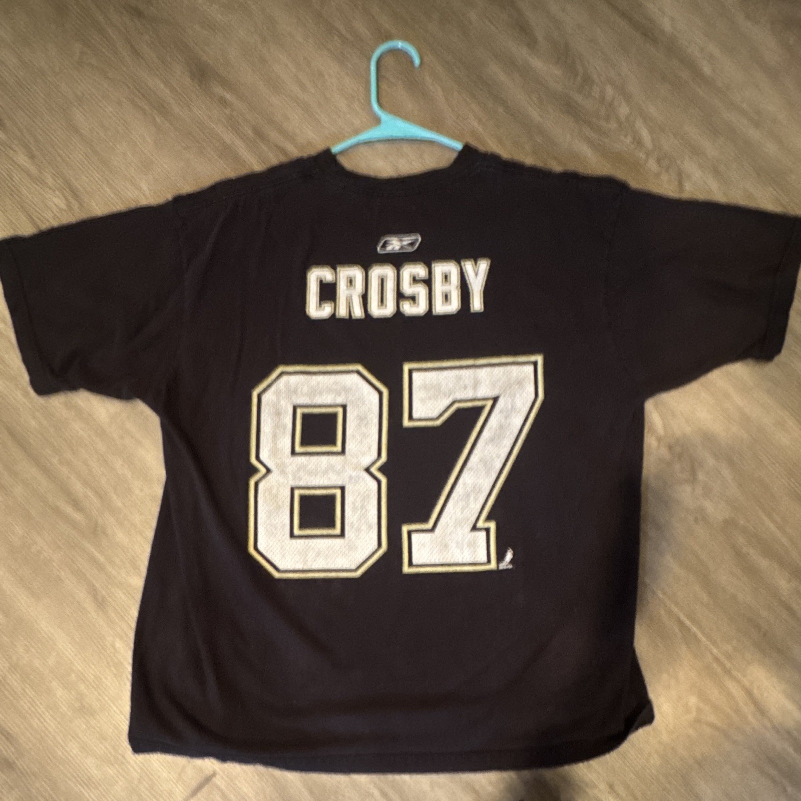 Reebok Pittsburgh Penguins Sidney Crosby #87 Black Crew Neck Tee Men’s L gallery