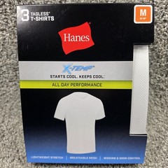 Hanes Shirt Mens Medium White X-Temp Tagless 3 Pack Stretch Mesh Performance