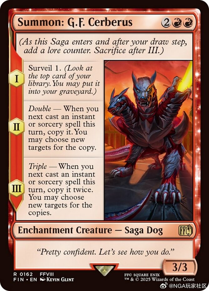 x1 Summon: G.F. Cerberus R MTG Final Fantasy M/NM, English