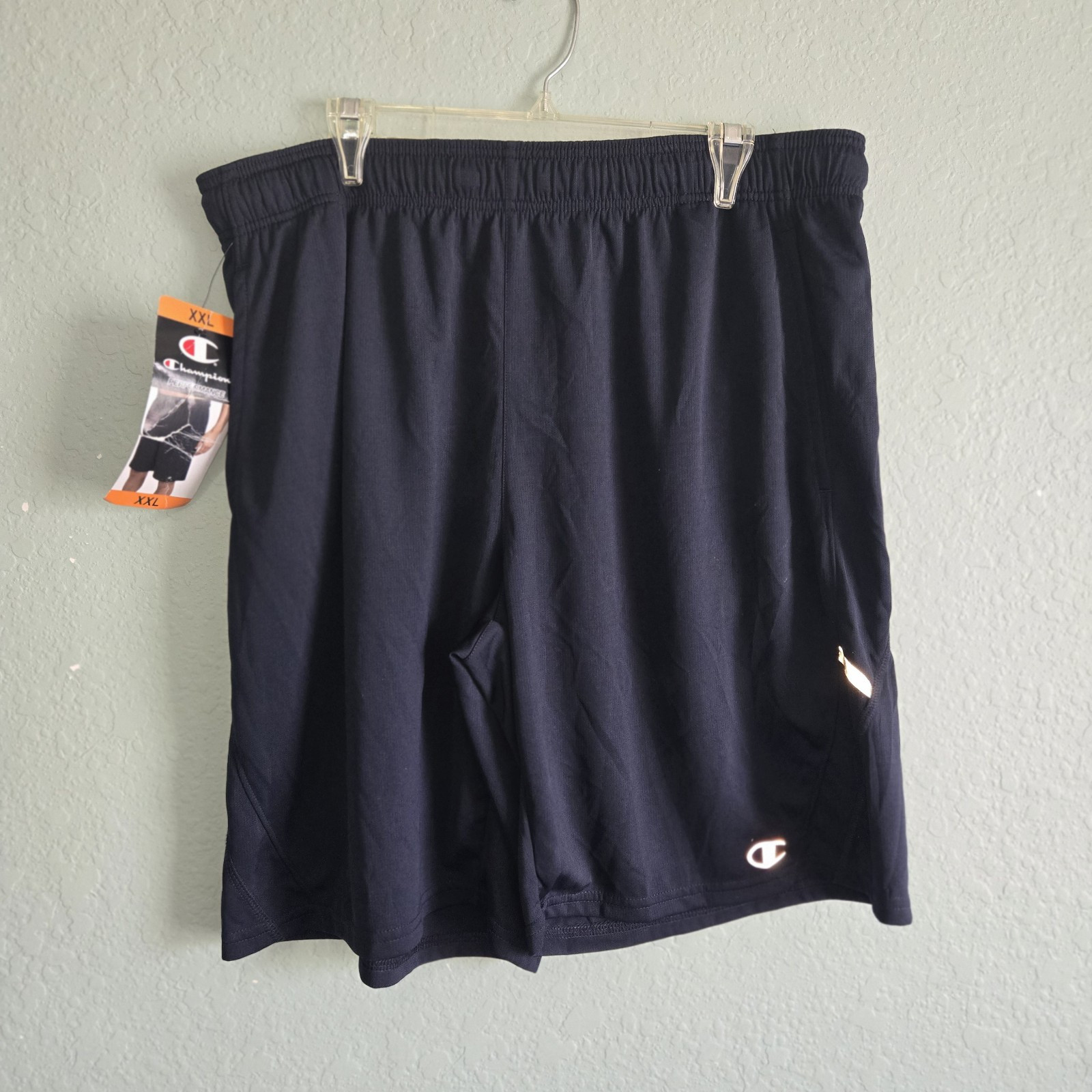 NWT CHAMPION DOUBLE DRY BLACK PERFORMANCE SHORTS SZ 2XL