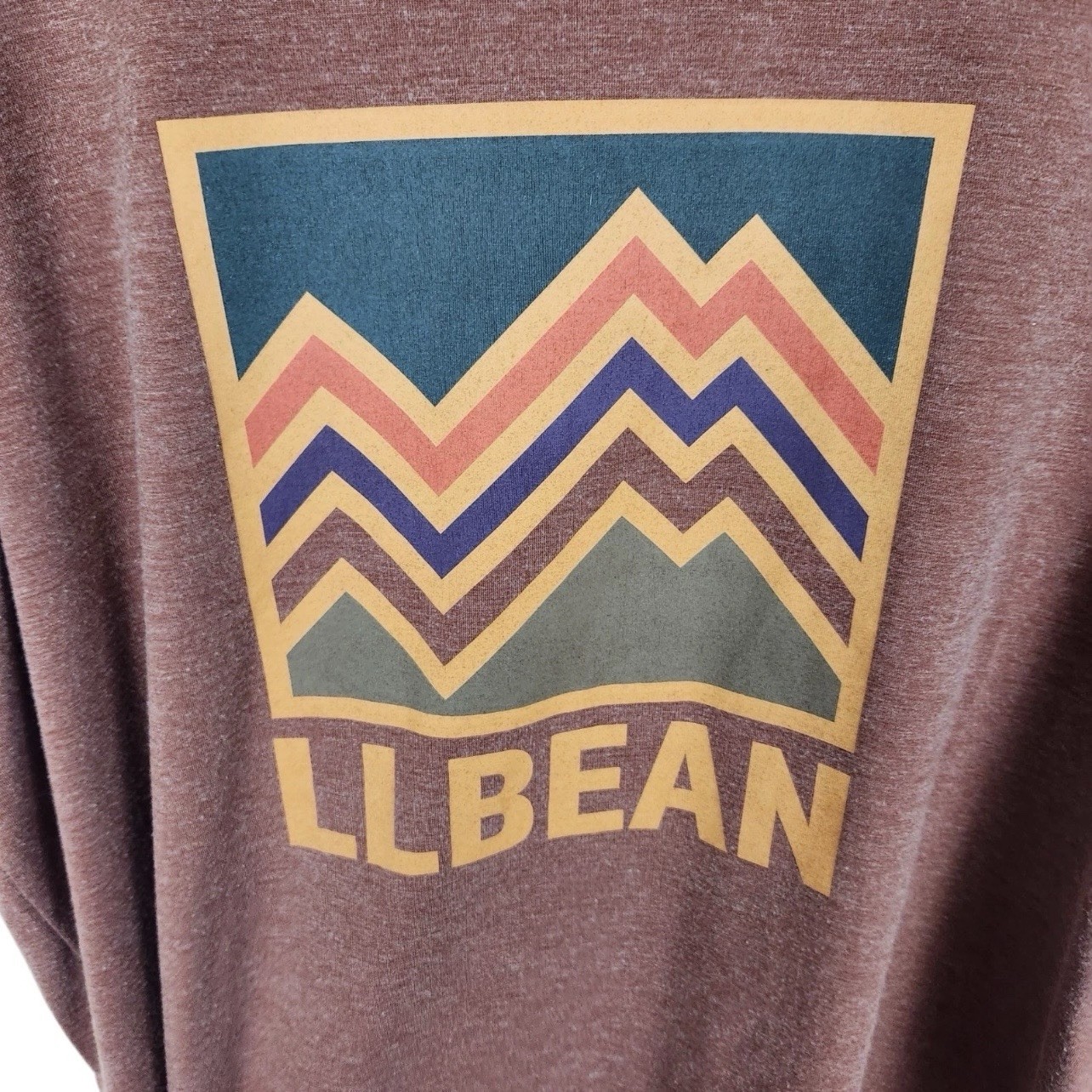 LL Bean Shirt Mens Large Rust Brown Slightly Fitted Short Sleeve Outdoor Graphic gallery