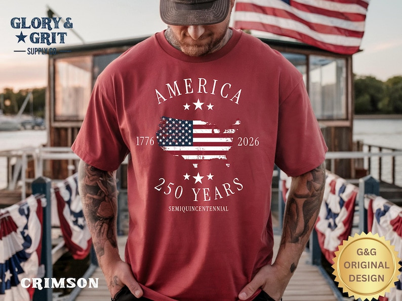 Comfort Colors America 250th Anniversary Shirt Patriotic Mens 1776-2026 USA Tee gallery