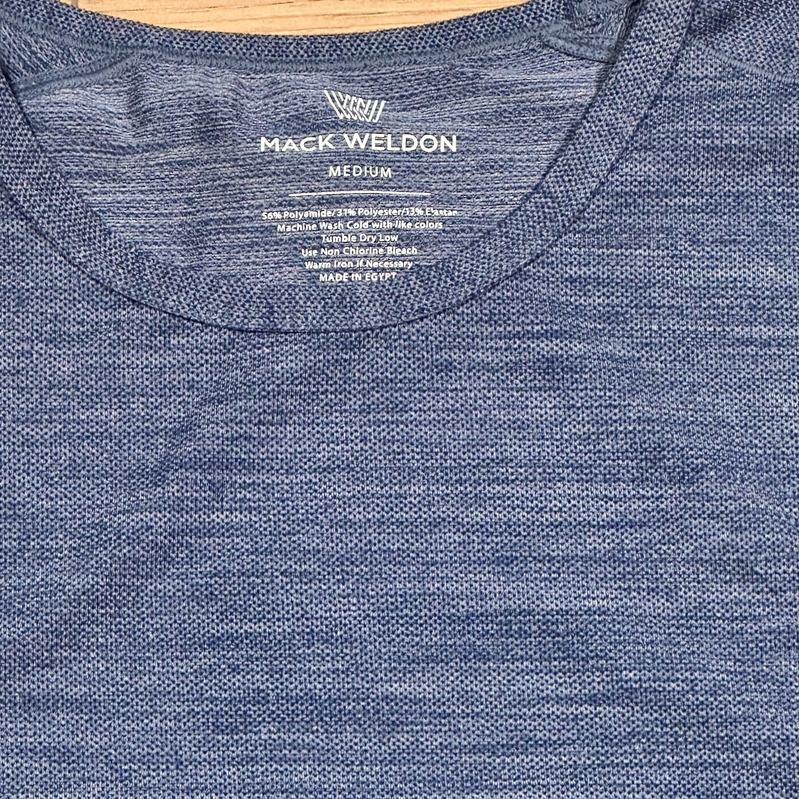 Mack Weldon Mens Medium Shirt Airknitx Short Sleeve Blue Polyamide Stretch gallery