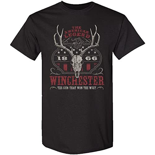 Winchester Classic - Western Flag Deer Skull - Mens Graphic T-Shirt gallery