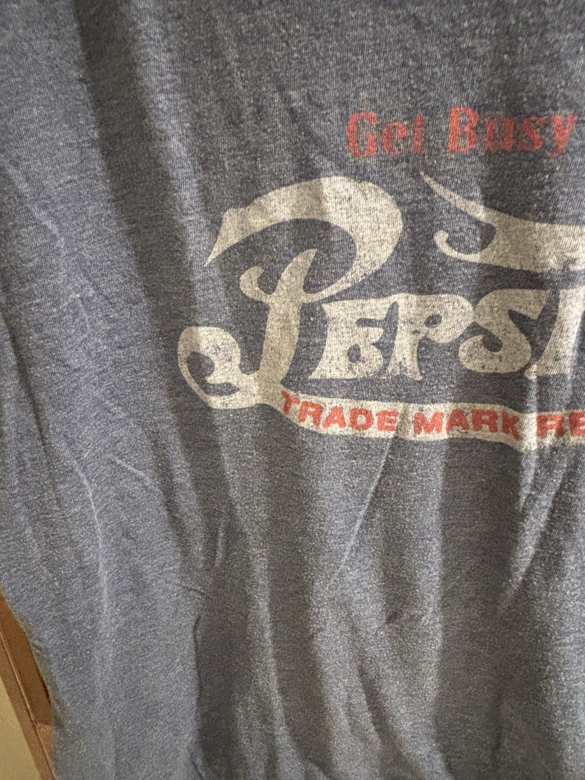Vintage looking Pepsi Cola T-Shirt size large. Short sleeve. 50/50 cotton/poly. gallery