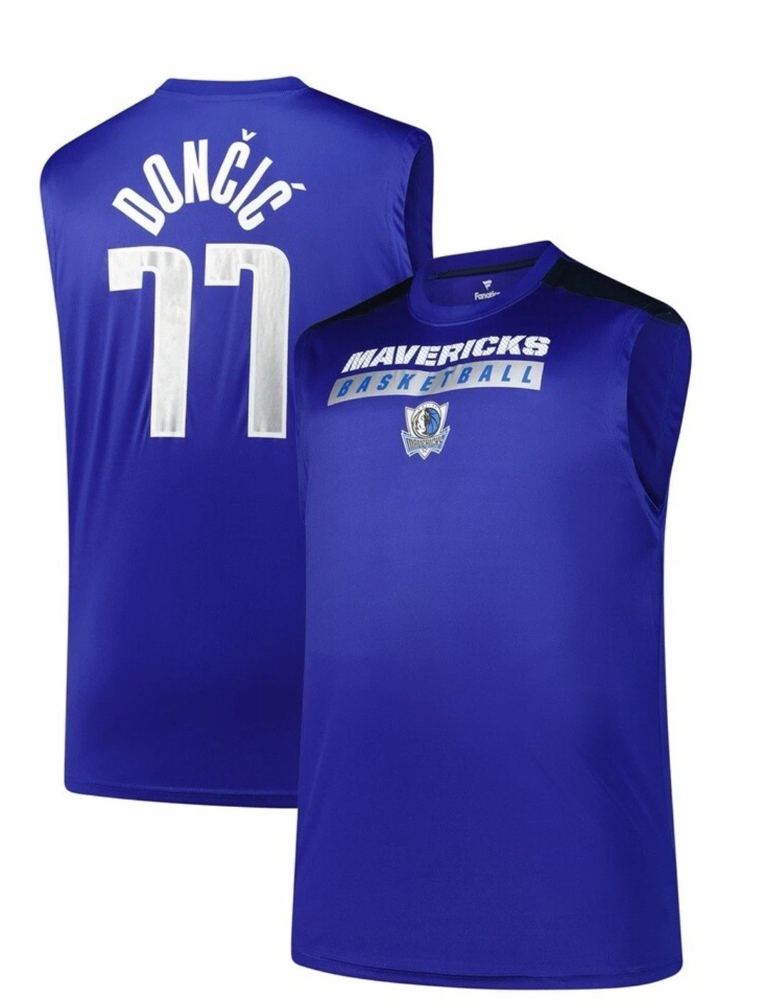 Dallas Mavericks Luka Dončić Mens Big & Tall Player Muscle Jersey Tank Shirt NWT