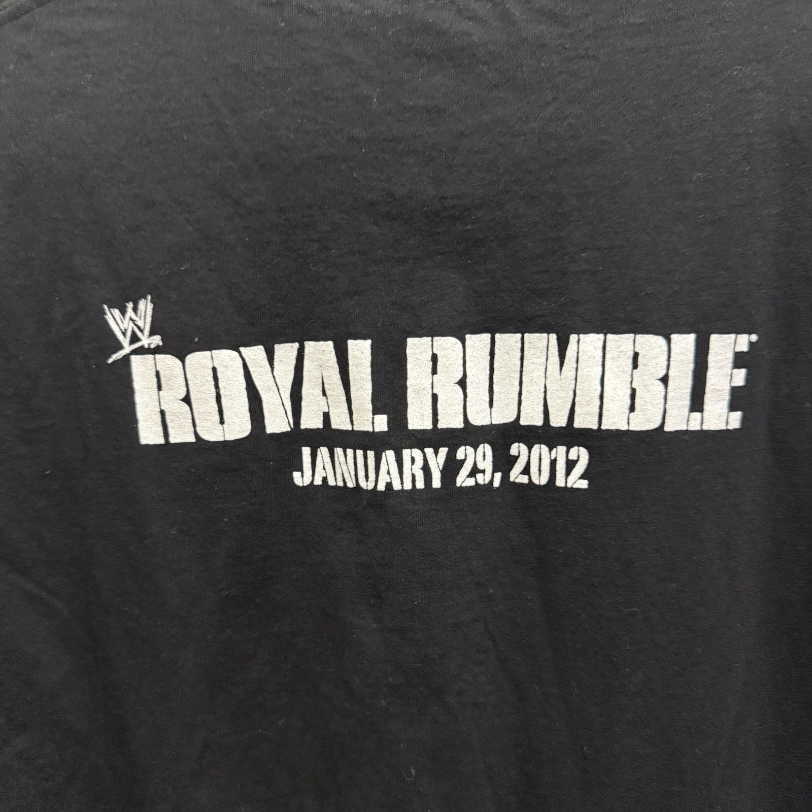 Royal Rumble January 2012 Crew WWE Wrestling T Shirt Black Size XL gallery