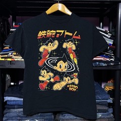 Astro Boy Mighty Atom Japanese Kanji Graphic T-Shirt Size M