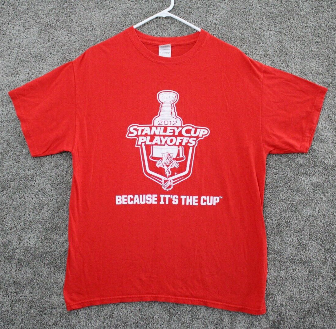 2012 Stanley Cup Playoffs Mens Large NHL Hockey Shirt Red White Graphic Tee