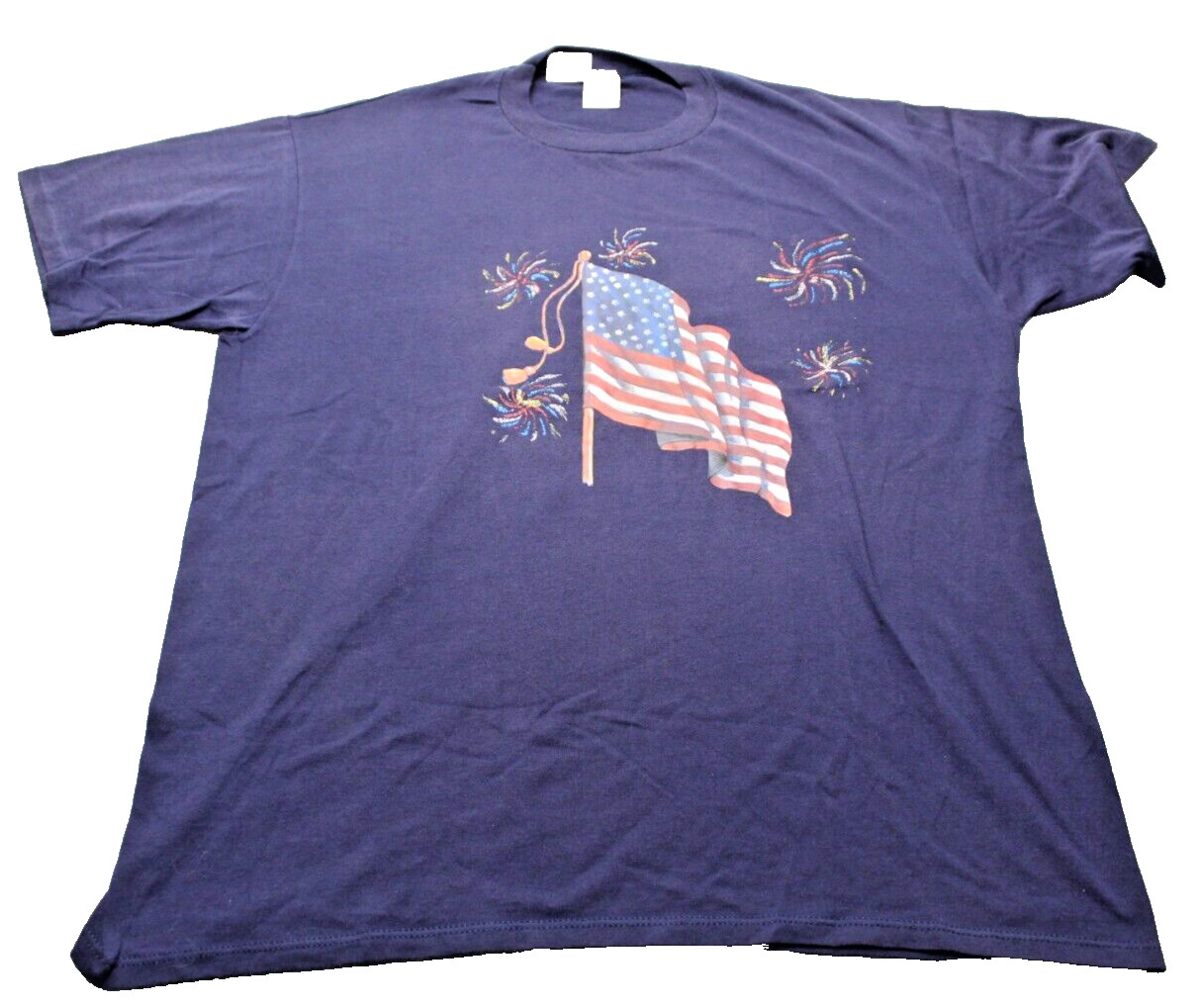 Vintage Jerzees Home Made Single Stitch Flaf Fourth Of July T Shirt Men’s XXL