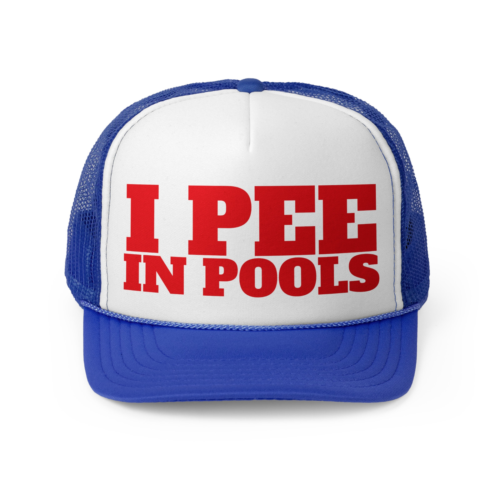 I PEE IN POOLS ~ Barfool ~ funny dare gag gift joke - Adult Trucker Cap Hat gallery