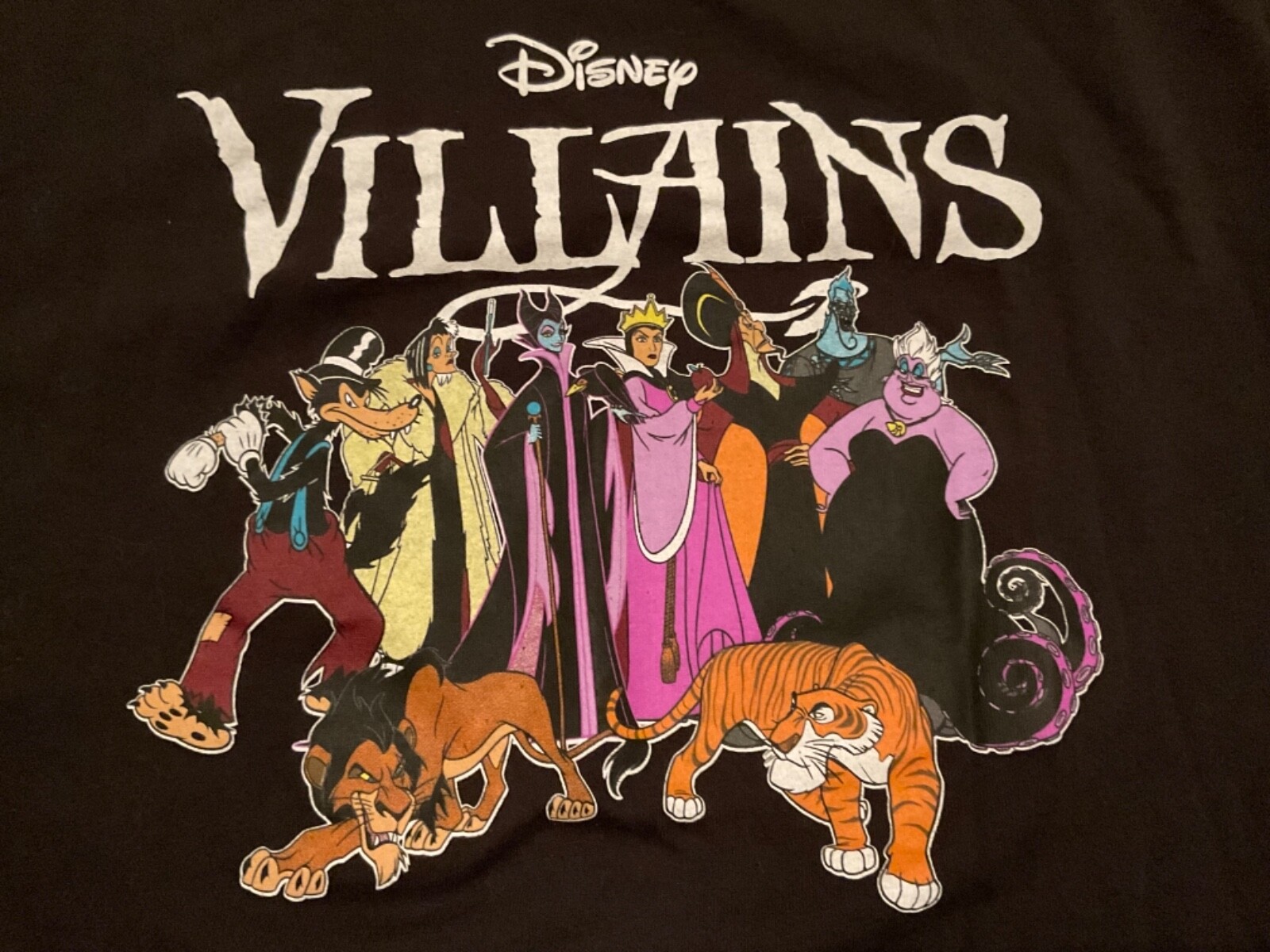 DISNEY VILLAINS GRAPHIC T-SHIRT ( MENS XL ) BLACK PREOWNED gallery