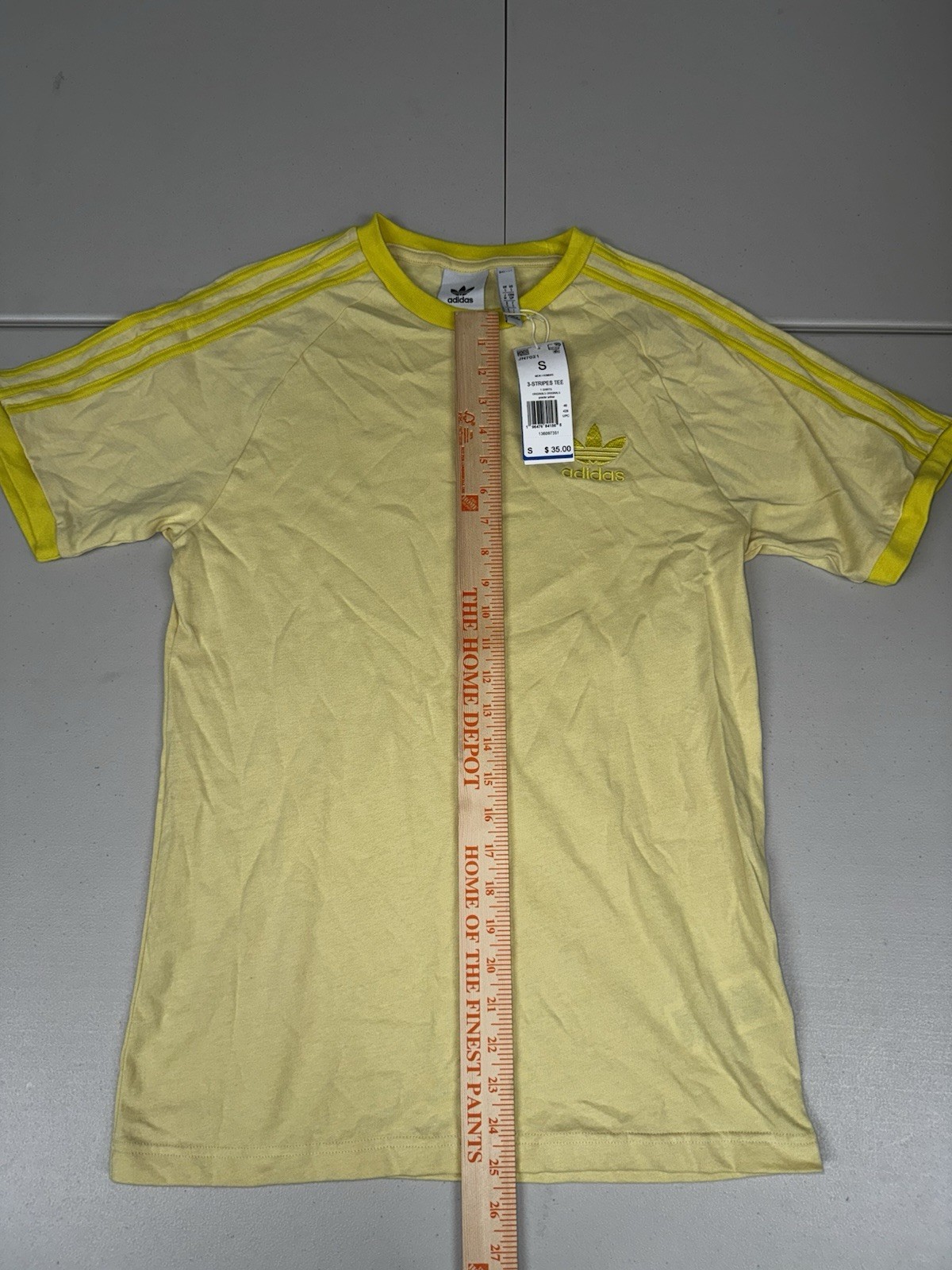 ADIDAS 3-Stripes California Tee Originals Powder Yellow JN7021 Pick Size NWT gallery