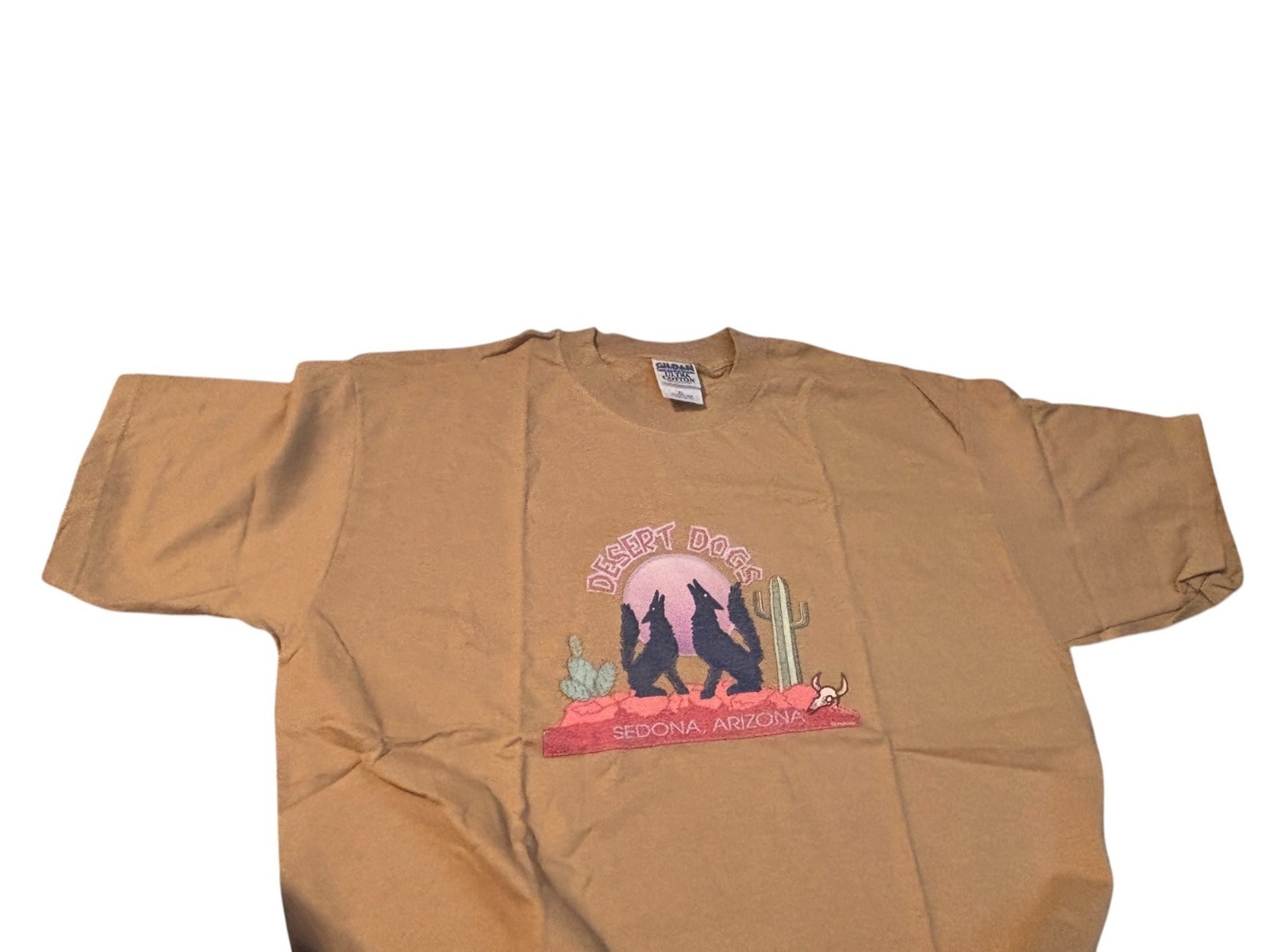Desert Dogs Sedona Arizona Tan Graphic T-Shirt Gildan Ultra Cotton XL new gallery