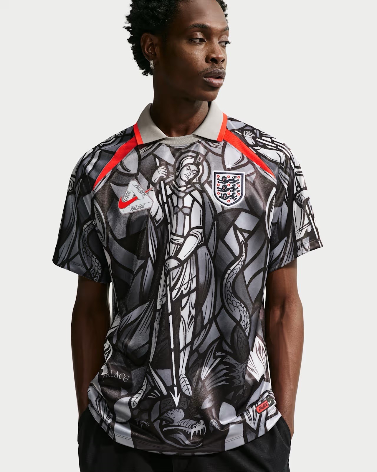 England x Palace Pewter Grey Soccer Jersey | IM3198-052 | Size Medium | In Hand gallery