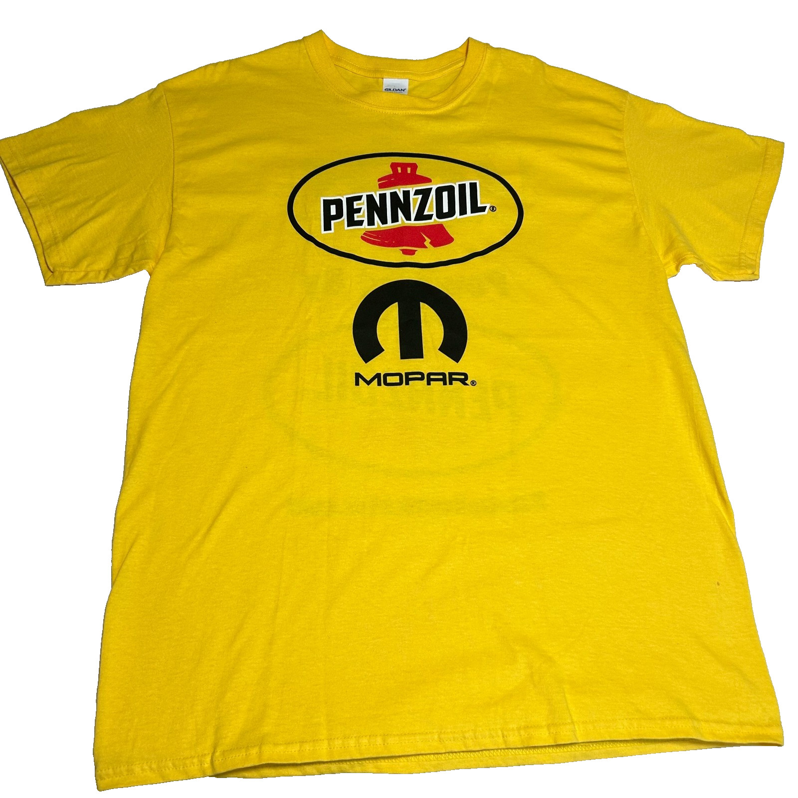 PENNZOIL Racing Don Schumacher Mopar Motorsports T-Shirt Yellow Men’s Size LG