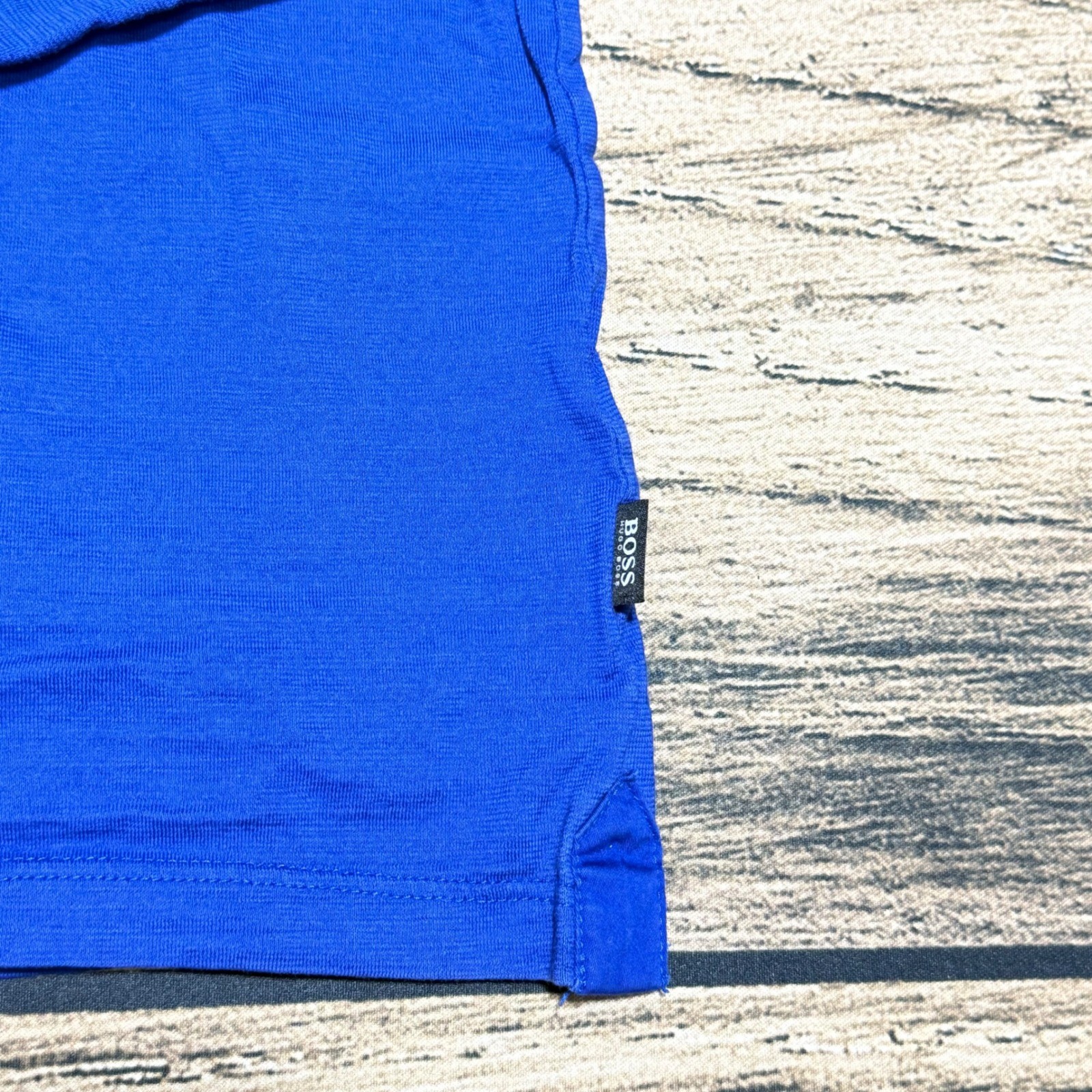Hugo Boss Long Sleeve T-Shirt Mens Small Blue Slim Fit Mercerized Cotton Tee gallery