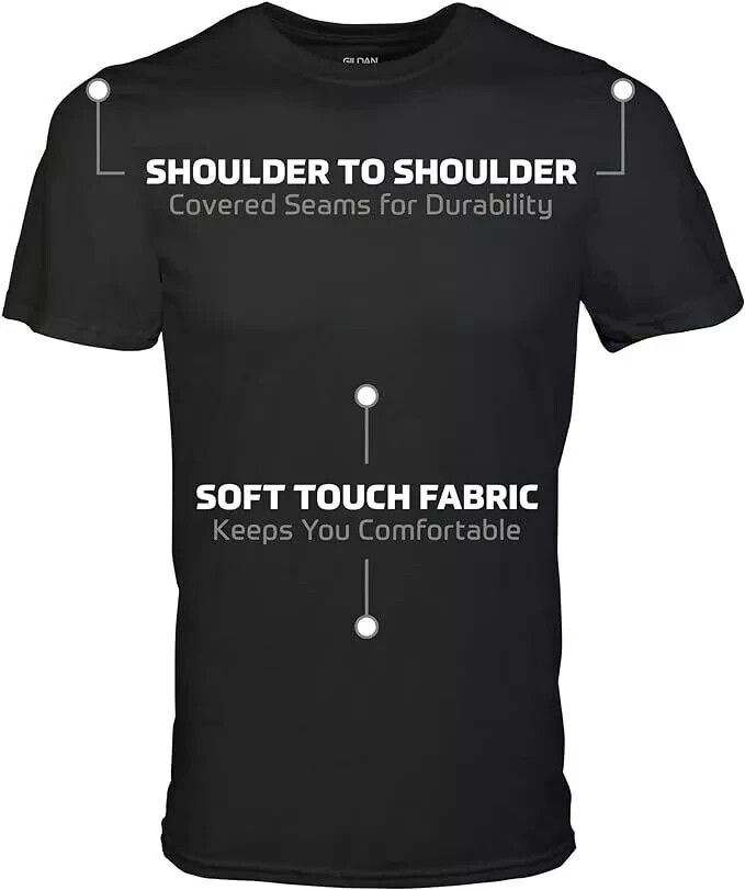Gildan (6-pack) Black Solid Ultra Cotton Short Sleeve Blank Tee T-Shirt S-XXL gallery