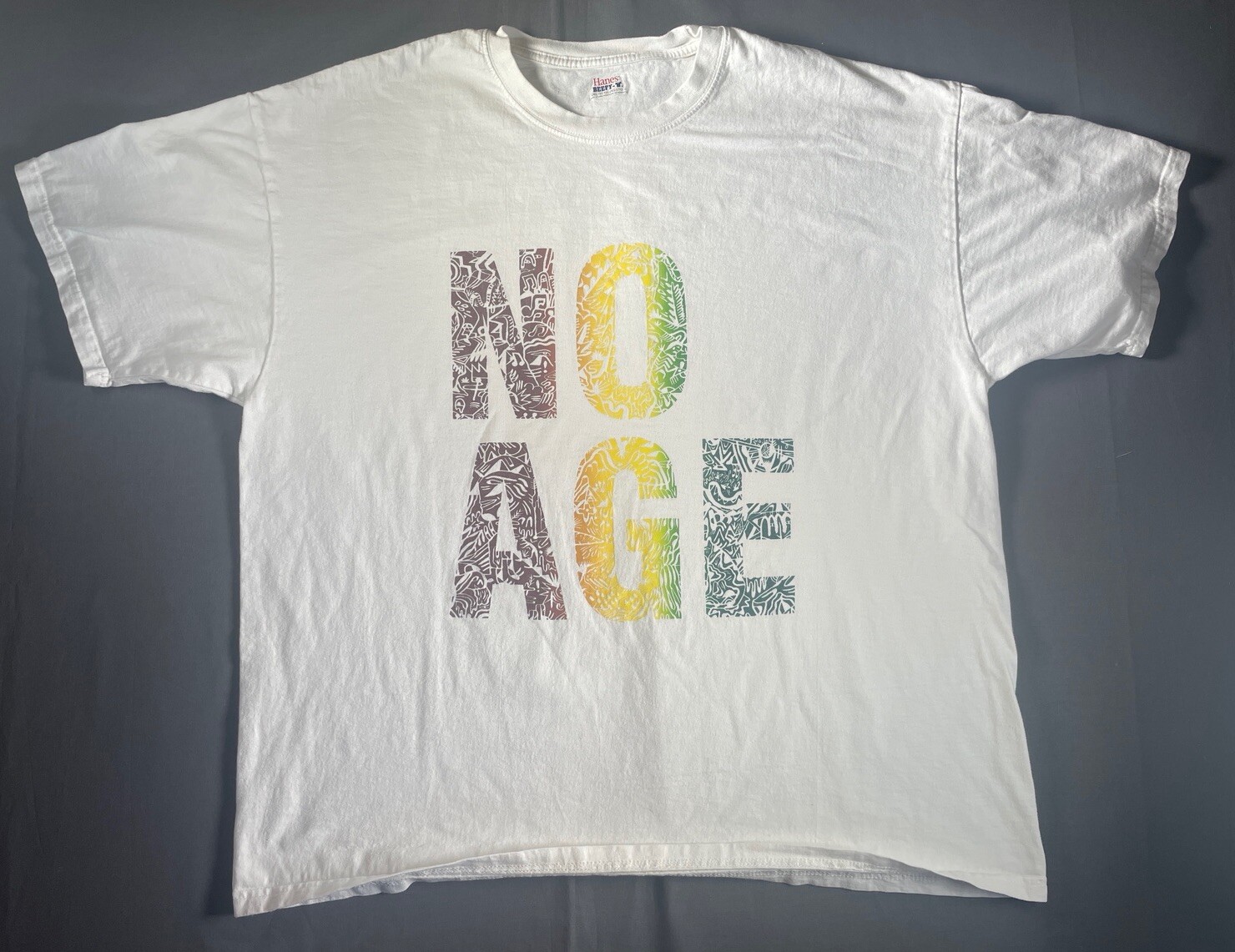 No Age Shirt Adult 2XL The Smell Los Angeles Band Tee Geometric Pattern Gradient gallery